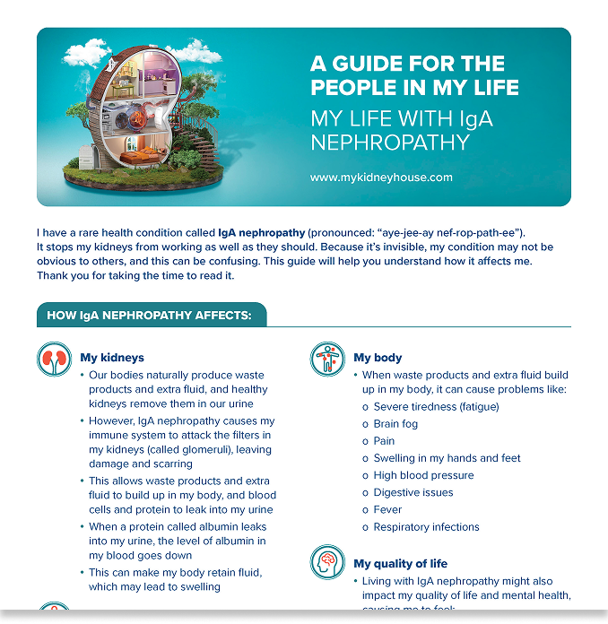 My life with IgA nephropathy – A guide for the people in my life